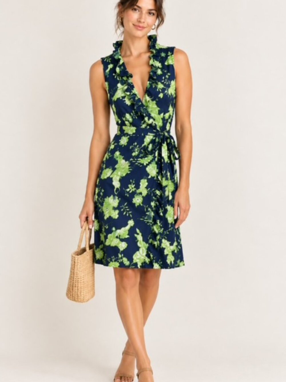 MELLY M. Chinoiserie Ruffled Dress